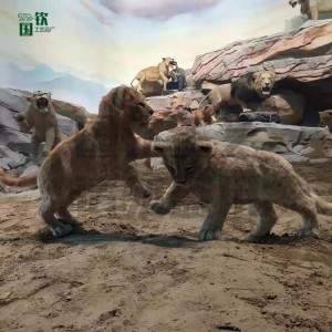 仿真狮子模型  大型皮毛仿真动物摆件制作