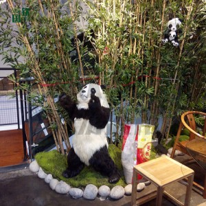 仿真熊猫 园林景区商场摆件 动物生态场馆博物馆 影视道具
