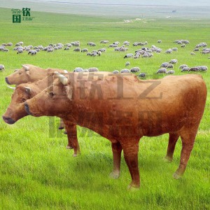 现货供应仿真大黄牛 游乐园仿真皮毛动物模型摆件