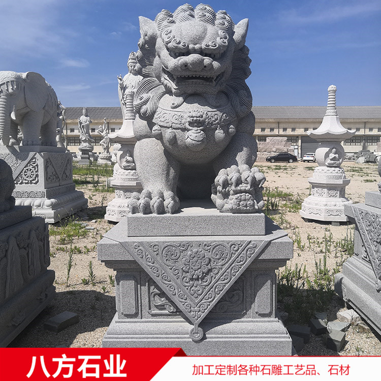 大理石石雕麒麟 貔貅 公司別墅門口石雕動(dòng)物擺件