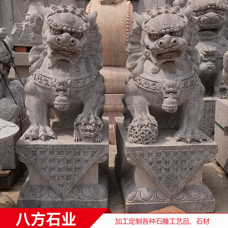 大理石石雕麒麟 貔貅 公司別墅門口石雕動(dòng)物擺件